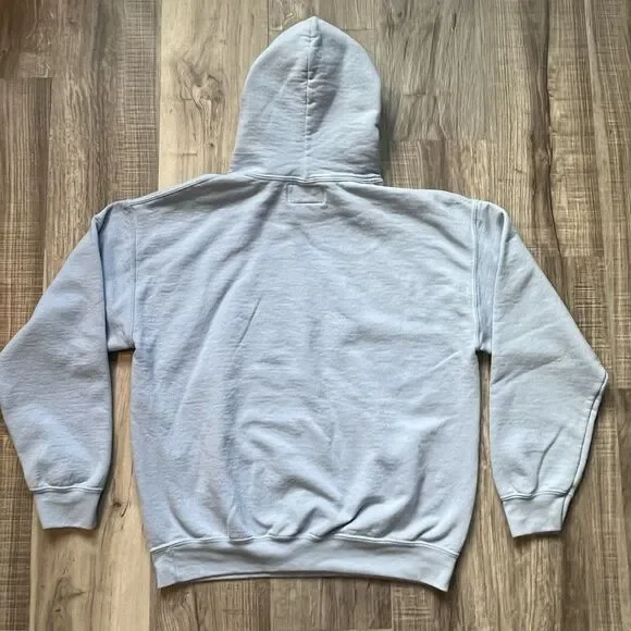 Virginity Rocks Hoodie Adult Blue Medium Sweatshirt Graphic Long Sleeve - Picture 4 of 7